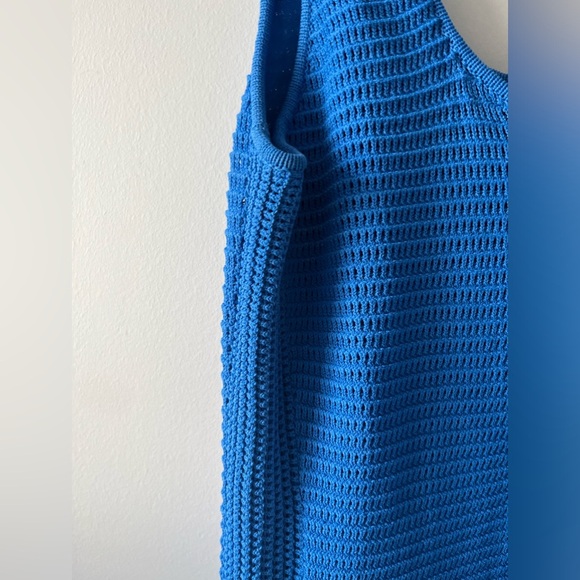 FRAME Blue Crochet Midi Dress Small - Picture 4 of 9